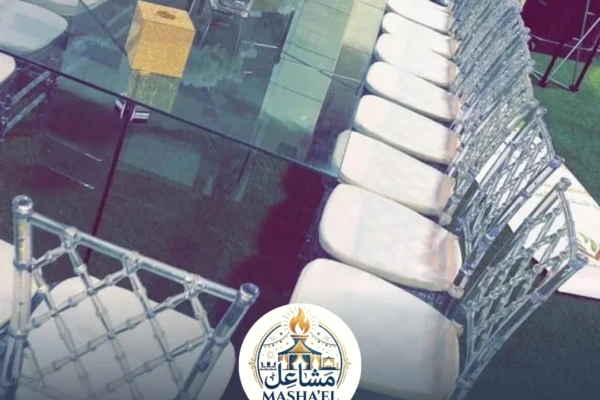 تأجير كراسي ملكية وطاولات بالخرج 0539445315 شركة مشاعل