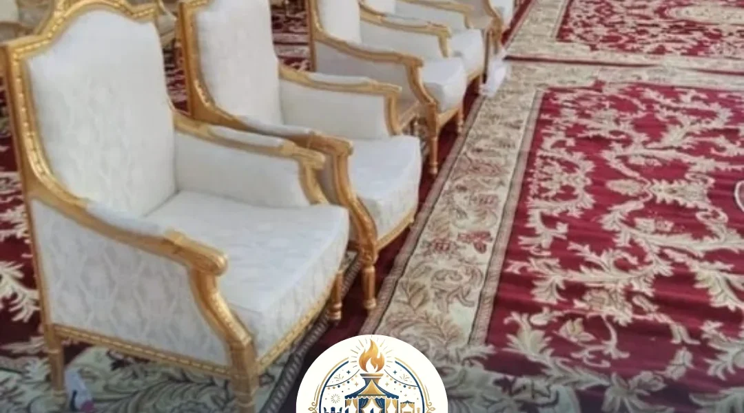 تأجير كراسي ملكية وطاولات بالرياض 0539445315 مشاعل للفخامة