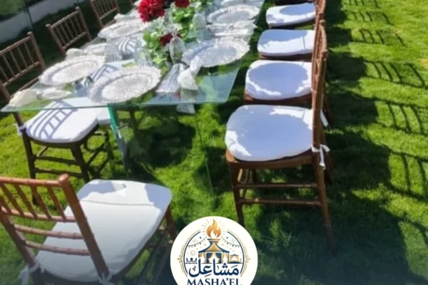تأجير كراسي ملكية وطاولات بالمزاحمية 0539445315 شركة مشاعل